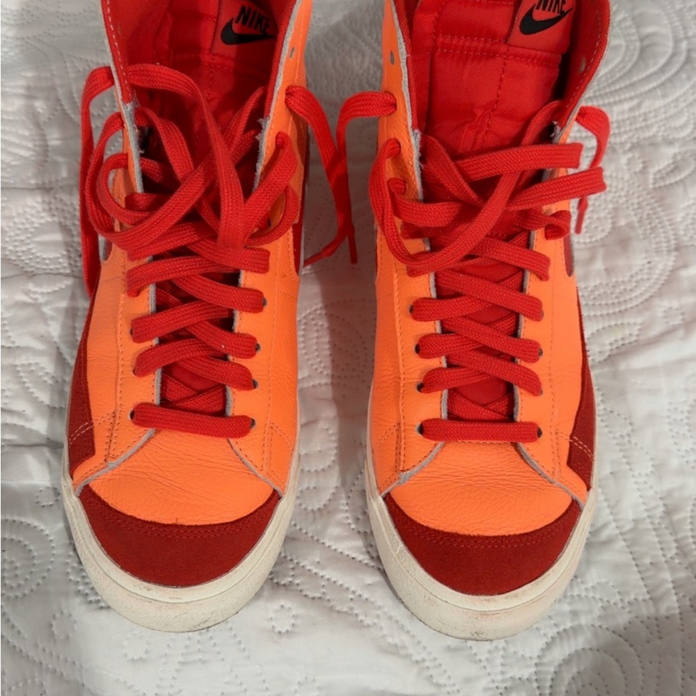 Nike Men’s High-Top Sneakers in Orange and Red
